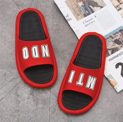 MTINDO Men Slides(Red, Black , 6)