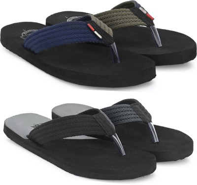 Magnolia Men Flip Flops(Grey, Green , 7)