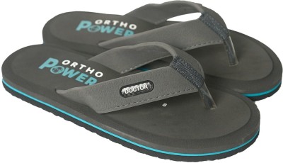 ORTHO POWER STEPS Men Men's Ortho Care |Orthopaedic | Diabetic | Comfortable Slipper Flip Flops Slippers(Grey , 11)