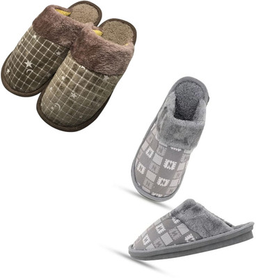 Mahi Enterprises Men Flip Flops(Olive, Grey , 9)