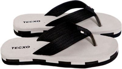 TECXO SPORTS Men Flip Flops(Grey, Black , 8)