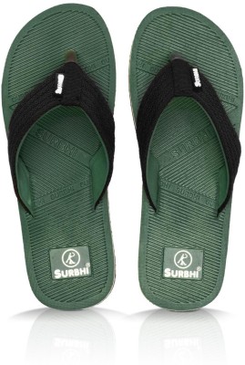 surbhi Men Flip Flops(Green , 7)