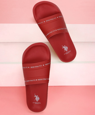 U.S. POLO ASSN. Men Slides(Red , 8)