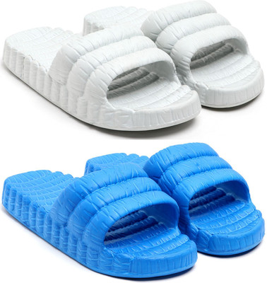 Skytrap Women Slides(Grey, Navy , 5)