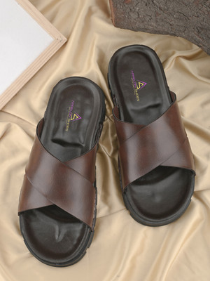 APPELON Men Slippers(Brown , 8)