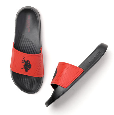 U.S. POLO ASSN. Men Slides(Red , 8)