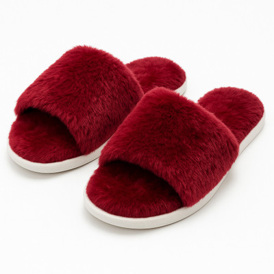 Sale YUG Women Flip Flops(Black , 6)