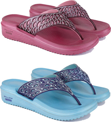 Earton Women Flip Flops(Multicolor , 8)