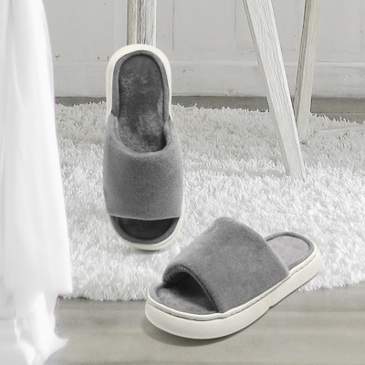 RICHMEN Women Slides(Grey , 5)