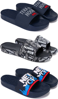 DRACKFOOT Men Slides(Blue , 8)