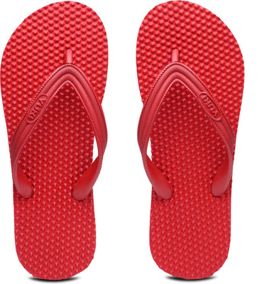 YUKI Men Unisex Slippers | Hawai Chappal comfortable & Ultra-Light Non-Slip Thong Slippers(Red , 9)