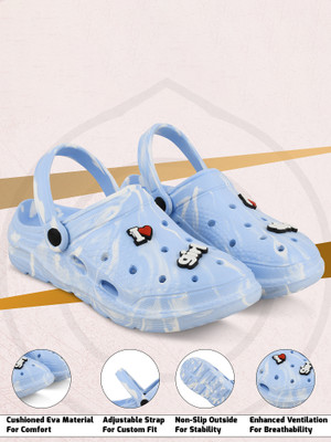 STR Women Women Water Proof | Comfort | Anti-Skid Clogs Sandal Slippers(Blue , 5)