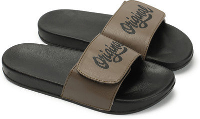 AMACLASS Men Slides(Brown , 8)