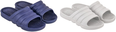 Urban Yug Men Slippers(Blue, White , 7)