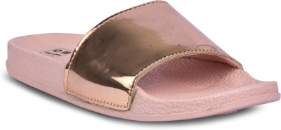 Paragon Women K10907L Casuals Stylish Trendy Lightweight Durable Casuals Slides(Gold 8)