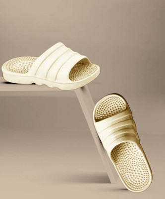 Feel alive Men Slides(Beige , 8)