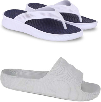 Pampy Angel Men Slippers(Blue, Grey , 10)