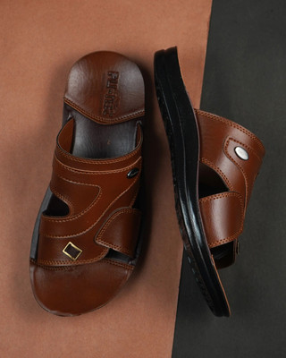 Cushiva Men Slippers(Brown , 6)