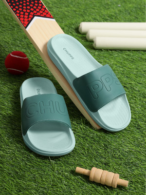 Chupps Men Pure Lime Green Slides Slippers Soft Lightweight Flip Flops For Flip Flops(Green , 10)