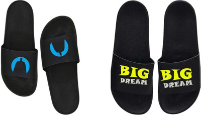 nvisan Men Slides(Blue, Yellow , 7)