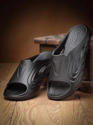 BERSACHE Men Flip Flops(Black , 6)