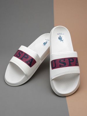 U.S. POLO ASSN. Men Slides(White , 10)