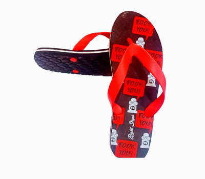 Right Steps Men Flip Flops(Black , 7)