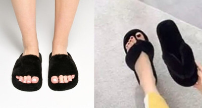 Sale YUG Women Flip Flops(Black, Black , 4)