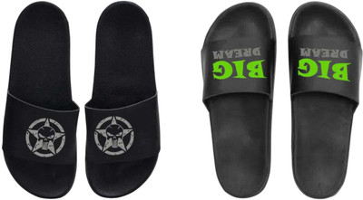nvisan Men Slides(Green, Grey, Black , 7)