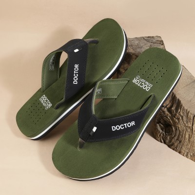 DOCTOR EXTRA SOFT Men DOCTOR EXTRA SOFT Ortho Care Diabetic Orthopaedic Comfort Dr Slippers and Flipflops For Men's and Boy's Flip Flops(Green, Black 12)