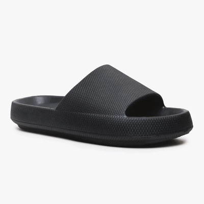 JUSAN Men Flip Flops(Black , 9)