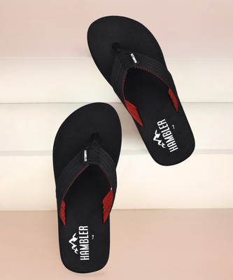 Hambler Men EXTRA SOFT slippers. Lightweight. Durable. Daily use. Dr care orthopaedic. Flip Flops(Black , 6)