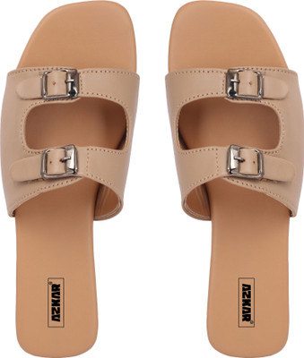 AZKAR Women Flip Flops(Neutral , 10)