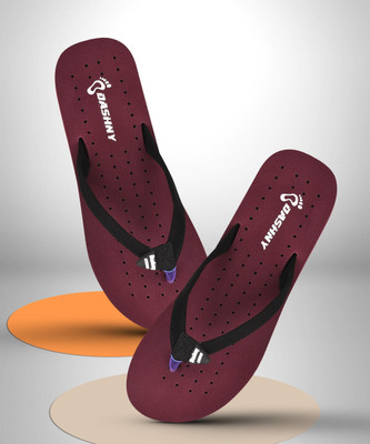 DASHNY Women Ortho Care Orthopaedic Comfort Extra Soft Doctor Slippers & Flipflops For Women Flip Flops(Maroon , 7)