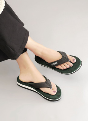 FOTOMO Women Womens Comfortable Trending Stylish Soft orthopedic doctor slipper Slippers(Green , 6)