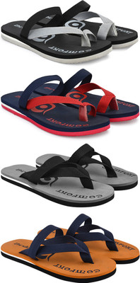 Birde Men Premium Flip Flop For Men Pack Of 4 Flip Flops(Multicolor , 10)