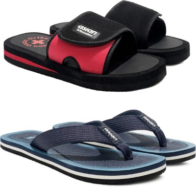 asian Men Slides(Navy , 8)