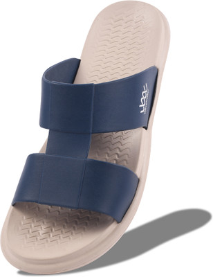 Wave Walker Women Slides(Navy, Brown , 6)
