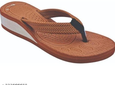 OSM Women Flip Flops(Brown , 8)