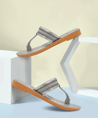 asian Women Slippers(Silver , 7)