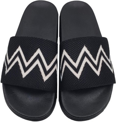 KAPYANSH Women Slides(Black , 6)