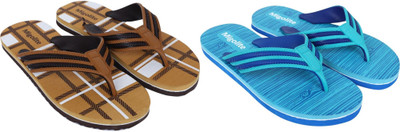 MIGOLITE Men Slippers(Blue, Brown , 10)