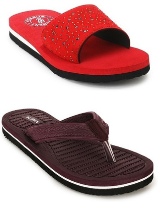 Supex Men Flip Flops(Maroon , 8)