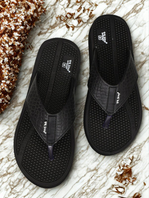 DR STTEP Men Slippers(Black , 8)