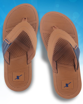 Sparx Men Flip Flops(Tan, Navy , 9)