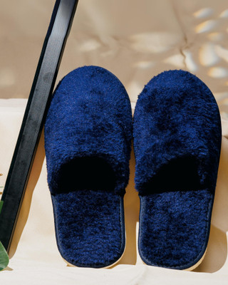 SQUETCH Women Slippers For Women Flip Flops Hotel Spa Massage Chappal Bedroom Carpet Blue Slippers(Blue , 8)