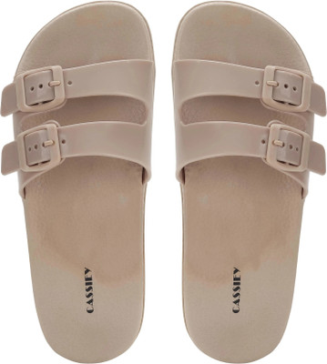 Cassiey Women Slippers(Beige , 6)