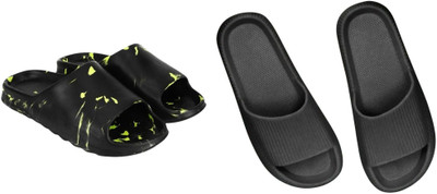 Sirex Men Slides(Black, Black , 7)