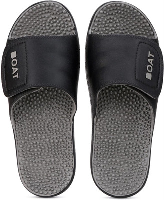 BOAT RIDE Men Slides(Black , 10)
