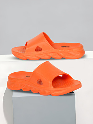 OZZOH Men Slides(Orange , 8)